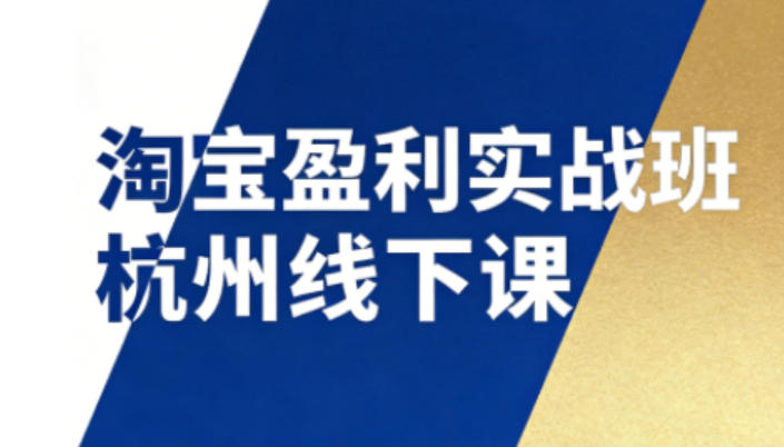 淘宝盈利实战班杭州线下课12月26-28日(音频+字幕)，帮你掌握SOP流程+12门核心技术-璞创优选云网创
