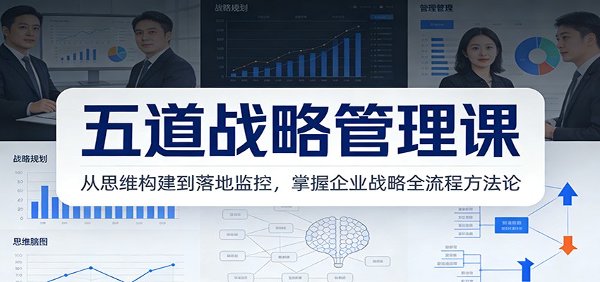 五道战略管理课：从思维构建到落地监控，掌握企业战略全流程方法论-璞创优选云网创