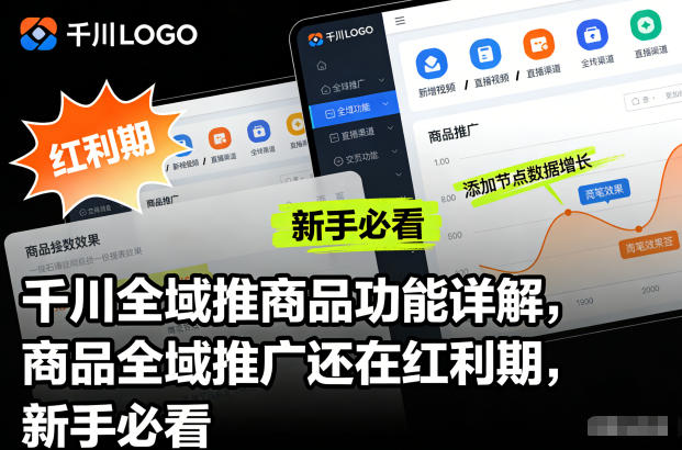 千川全域推商品功能详解，商品全域推广还在红利期，新手必看-璞创优选云网创