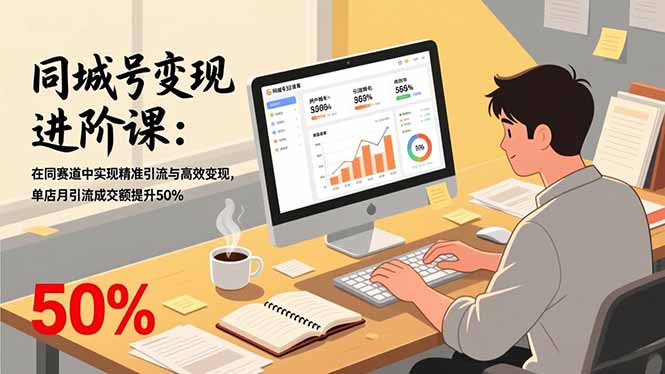 同城号变现进阶课：在同城赛道中实现精准引流与高效变现，单店月引流成交额提升50%-璞创优选云网创
