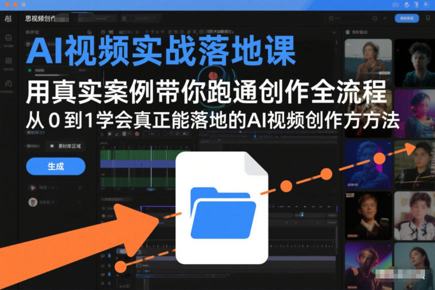 AI视频实战落地课，用真实案例带你跑通创作全流程，从0到1学会真正能落地的AI视频创作方法-璞创优选云网创