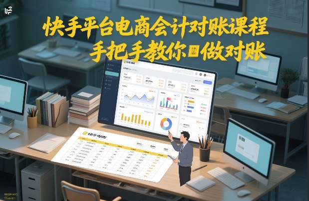 快手平台电商会计对账课程，手把手教你做对账-璞创优选云网创