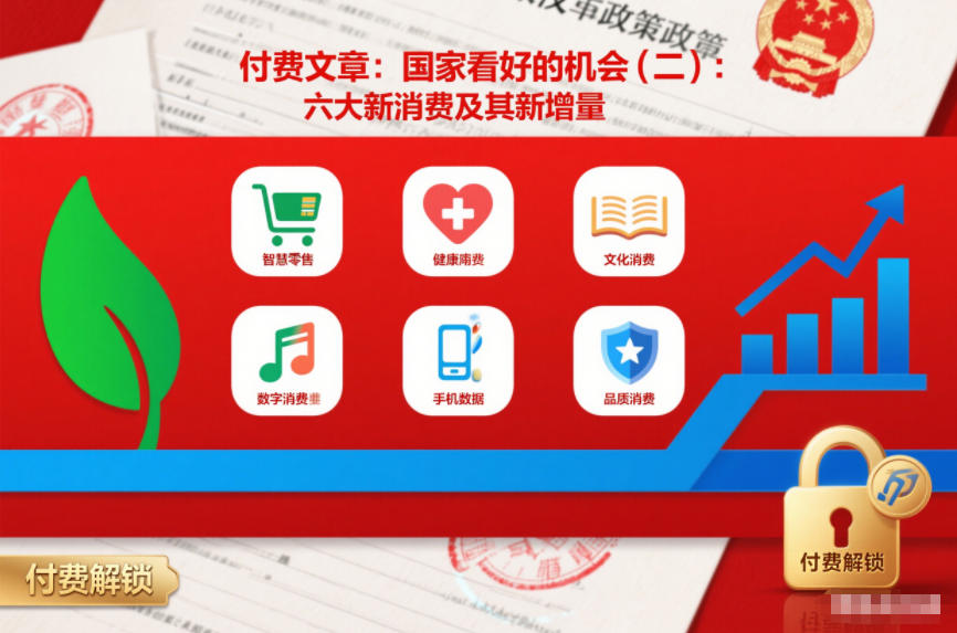 付费文章：国家看好的机会(二)：六大新消费及其新增量-璞创优选云网创
