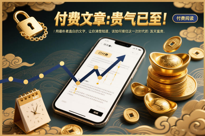 付费文章：贵气已至！用最朴素直白的文字，让你清楚知道，该如何接住这一次时代的泼天富贵-璞创优选云网创