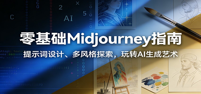 零基础Midjourney指南：提示词设计、多风格探索，玩转AI生成艺术-璞创优选云网创