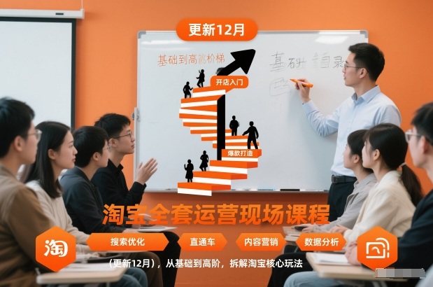淘宝全套运营现场课程(更新12月)，从基础到高阶，拆解淘宝核心玩法-璞创优选云网创