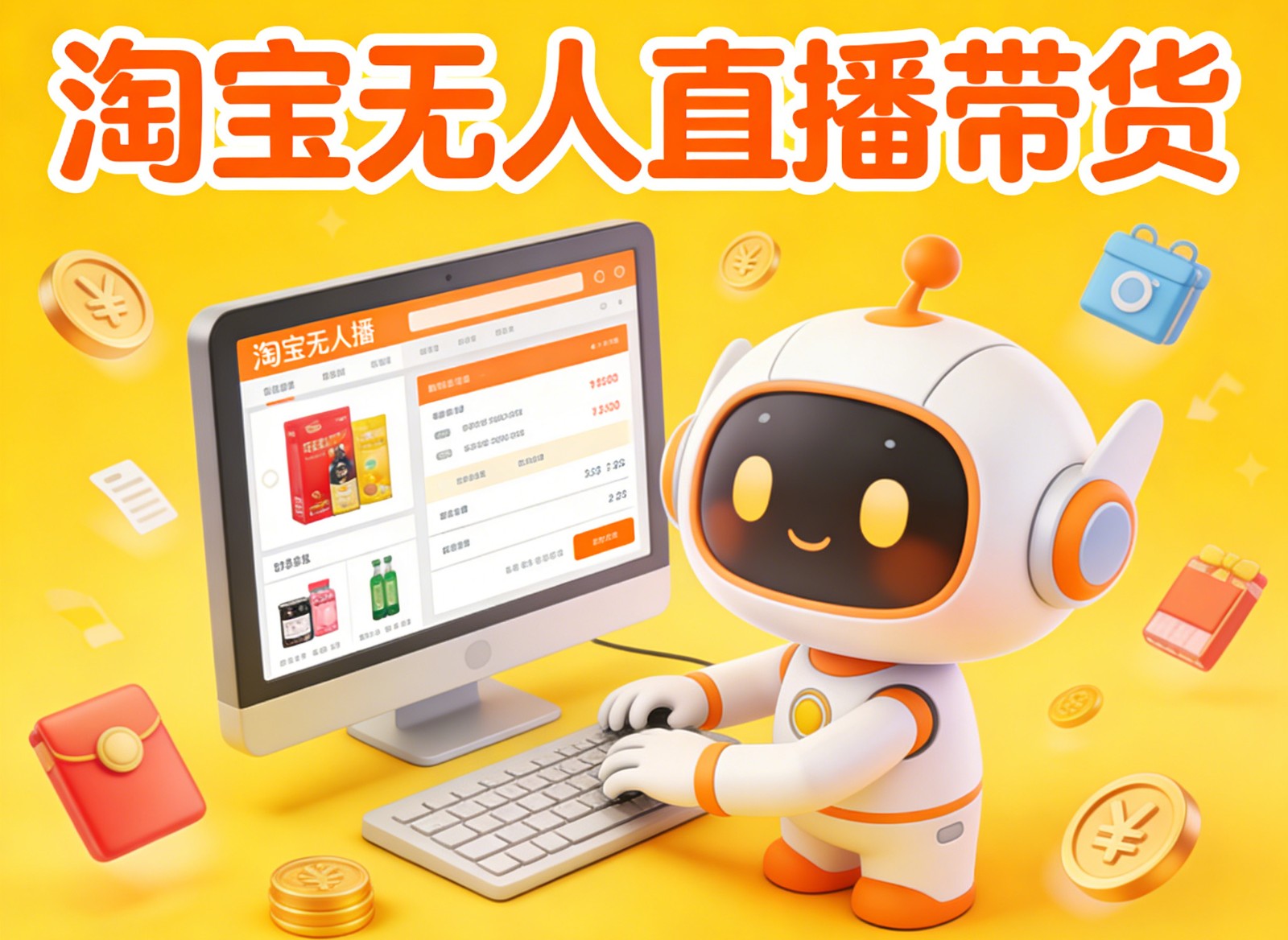 淘宝无人直播带货，24小时自动卖货，月佣金1W+，不违规不封号，不用露脸-璞创优选云网创