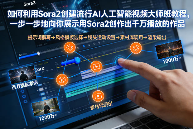 如何利用Sora2创建流行AI人工智能视频大师班，一步一步地向你展示用Sora2创作出千万播放的作品-璞创优选云网创