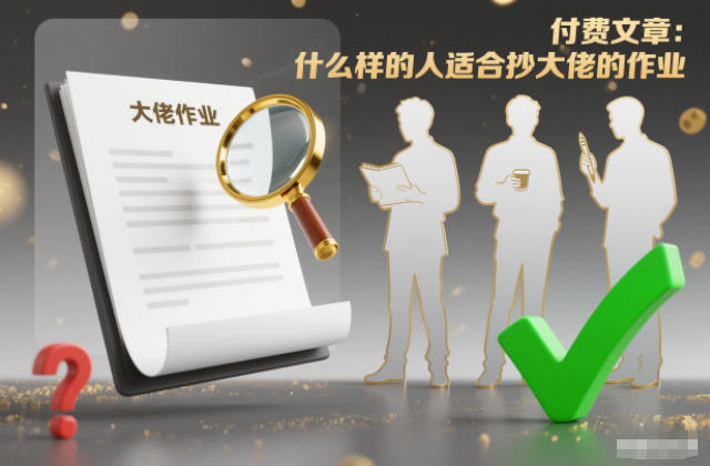 付费文章：什么样的人适合抄大佬的作业？-璞创优选云网创