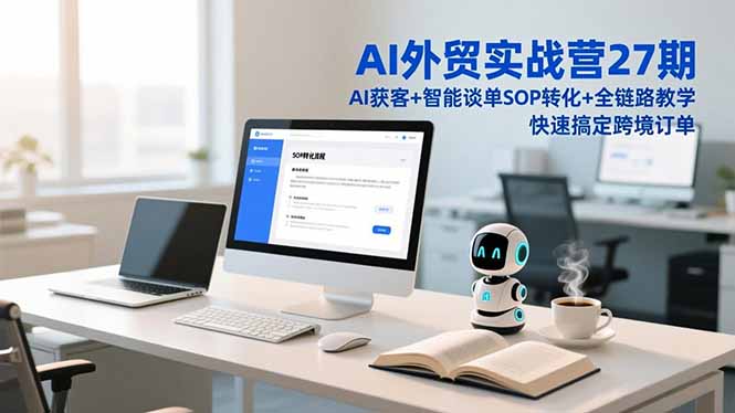 AI外贸实战营27期，AI获客+智能谈单+SOP转化+全链路教学，快速搞定跨境订单-璞创优选云网创