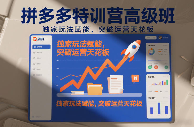 拼多多特训营高阶班，独家玩法赋能，突破运营天花板(更新26年1月)-璞创优选云网创