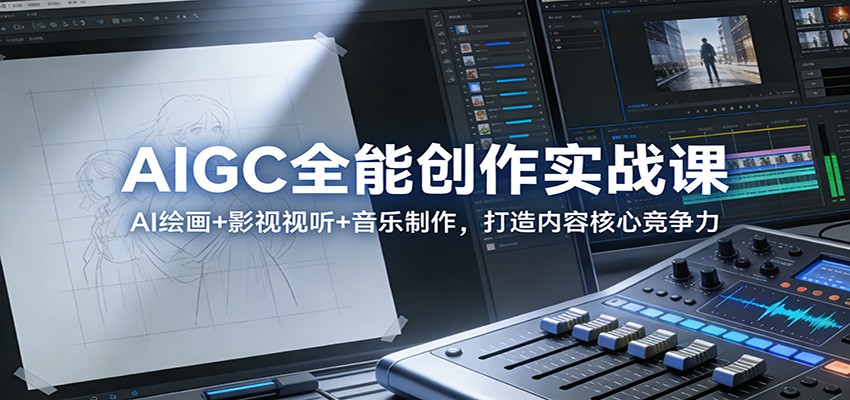 AIGC全能创作实战课：AI绘画+影视视听+音乐制作，打造内容核心竞争力-璞创优选云网创