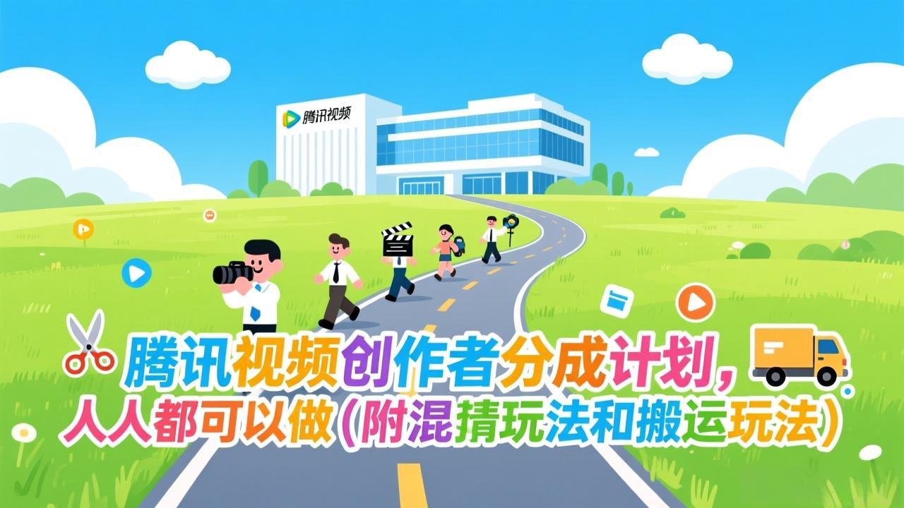 腾讯视频创作者分成计划，人人都可以做(附混剪玩法和搬运玩法-璞创优选云网创