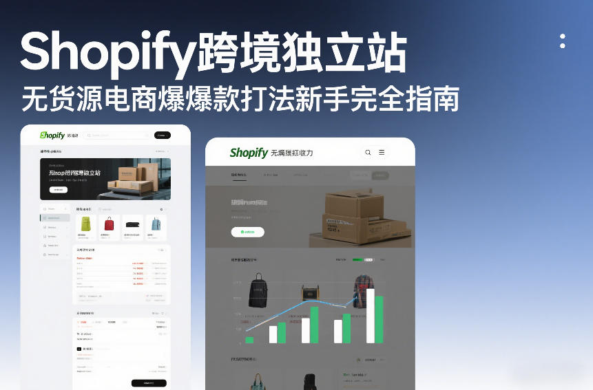 Shopify跨境独立站无货源电商爆款打法新手完全指南-璞创优选云网创