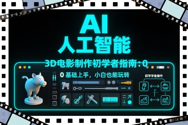 AI人工智能3D电影制作初学者指南：0基础上手，小白也能玩转-璞创优选云网创