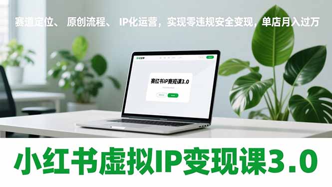 小红书虚拟IP变现课3.0，赛道定位、原创流程、IP化运营，实现零违规安全变现，单店月入过万-璞创优选云网创