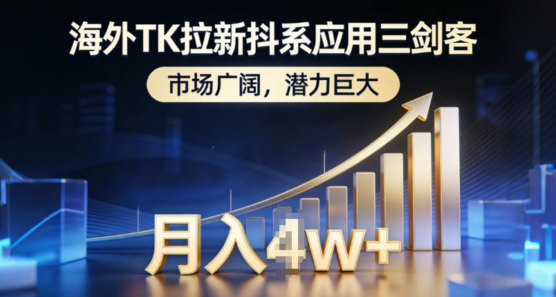 海外TK拉新抖系应用三剑客，市场广阔，潜力巨大，月入1w+-璞创优选云网创