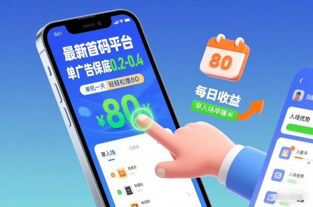 最新首码平台，单广告保底0.2-0.4，单机一天轻松撸80，早入场早賺米【揭秘】-璞创优选云网创