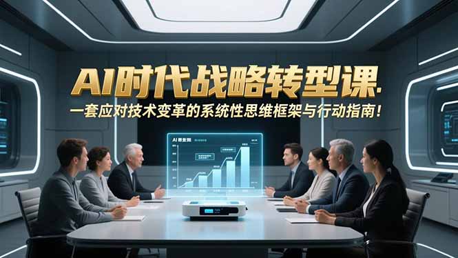 AI时代战略转型课：一套应对技术变革的系统性思维框架与行动指南！-璞创优选云网创